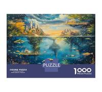 The Underwater World Jigsaw Puzzles 1000 Pieces of Premium Cardboard Jigsaws for Adults Painted Water City for Relaxing Activities for Adults And Mindfulness Activities 70x50cm/1000pcs