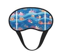 The Underwater World Light-Blocking Sleeping Eye Mask – Ultra-Soft and Comfortable, Perfect for Travel, Camping, Shift Work, and Meditation with Adjustable Straps