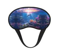The Underwater World Light-Blocking Sleeping Eye Mask – Ultra-Soft and Comfortable, Perfect for Travel, Camping, Shift Work, and Meditation with Adjustable Straps