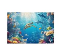The Underwater World Of Coral Reefs, Sharks And Parrot Fish 1000 Piece Jigsaw Puzzles For Adults Wooden Puzzles For Adults Gifts Home Decor
