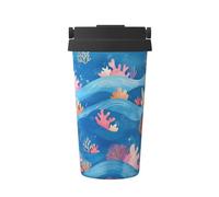 The Underwater World Portable Insulated Coffee Mug â€“ Stylish Full-Print Vacuum Insulated Mug, Perfect for Travel, Office, and Car Use