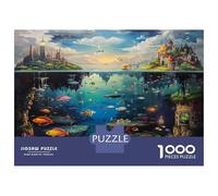 The Underwater World Puzzles for Adults 1000 Pieces in Vibrant Colours Jig Saws Underwater Ancient City for Cognitive Stimulation in Team Building Games 52x38cm/1000pcs
