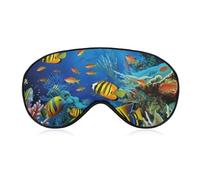 The Underwater World Tropical Fish Eye Mask, Side Sleeping Mask Light Blindfold Sleeping Mask Nose Pad and Elastic Band for Children Women and Men
