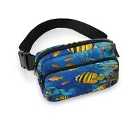 The Underwater World Tropical Fish Fanny Pack for Women Men Adjustable Waist Bag Belt Bag for Travel Sports Hiking, style, 20x13cm