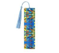 The Underwater World Tropical Fish Print Wood Bookmark for Men Women,Wooden Bookmarks with Tassels, Ideal Bookmark Gifts for Book Lovers