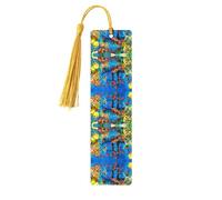 The Underwater World Tropical Fish Print Wood Bookmark for Men Women,Wooden Bookmarks with Tassels, Ideal Bookmark Gifts for Book Lovers