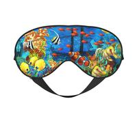 The Underwater World Tropical Fish Printing All-Occasion Comfort Cover, Blocks Light Eye Mask, Ideal for Camping,Shifts,Blocks Light Well