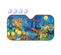 The Underwater World Tropical Fish Printing Upgrade Car Windshield Sun Shade Protect Car From Sun Rays Heat Damage,Vehicle Accessories