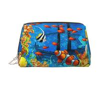 The Underwater World Tropical Fish Toiletry Pouch, Travel-Friendly Makeup Organizer for Makeup Brushes, Lipsticks