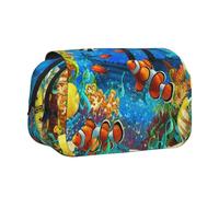 The Underwater World Tropical Fishdouble Layer Pencil Case With Flip Top Big Pencil Bag Pouch Stationery Organizer Makeup Bag For Boys Girls Teen College Students School Adults & Office Supplies