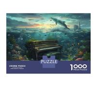 The Underwater World Year in Pictures 1000 Piece with Matte Finish Jig Saws Underwater Piano As Difficult Puzzles for Tabletop Games And Digital Detox Gifts 38x26cm/1000pcs