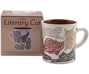 The Unemployed Philosophers Guild Literary Cat Mug - Kitten Quotes from Famous Writers Authors and Other Feline Lovers - Comes in a Fun Gift Box