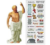 The Unemployed Philosophers Guild Socrates Quotable Not able - Greeting Card with Sticker Quotes