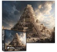 The Unfinished Tower of Babel 1000 Piece Jigsaw Puzzles for Adults Desert Scene Art Puzzle Challenging Family Activity Games Colorful DIY Craft Puzzle for Home Decor Gifts 27×20 Inches