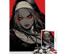 The Unholy Nun Hard Jigsaw Puzzle for Adults 1000 Pieces Improve Attention Span And Focus Peaceful Relaxing Leisure Fun (38x26cm)