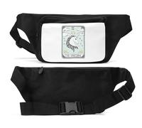 The Unicorn 15 Stars Tarot Card Unisex Waist Bag Black