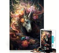 The Unicorn And The Nature 1000 Pieces Puzzles for Teenagers Boost Recall Relaxing Fun Accurate Edge Thoughtful Gift (50x75cm)