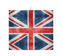 The Union Flag Pattern Printing Cute Drying Mat for Kitchen Aesthetic Absorbent Drainer Mat Kitchen Drying Mat Easy to Clean