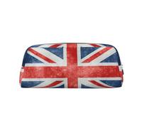 The Union Flag Pattern Printing Leather Pencil Pouch Pen Case Elegant and Practical Bag for Students Perfect for Office School