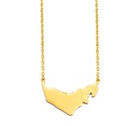 The United Arab Emirates Map With Cities Pendant Necklaces Women Girls Uae Jewelry, Ethnic Country Maps Dangle Patriotic Jewelry,Yellow,50Cm