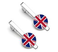 The United Kingdom of Great Britain And Northern Ireland Flags Men Tie Clip Wedding Gift for Best Man, Groomsman, Usher, Birthday