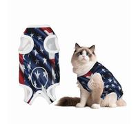 The United States Flag Recovery Suit for Dogs Cats After Surgery, Soft Cotton Post-Surgery Suit for Male and Female Pet