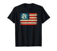 The united states of anarchy, rebellion patriotic flag rough T-Shirt