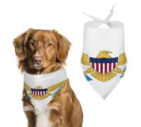 The United States Virgin Islands Flag Dog Bandanas,Adjustable Neck Pet Scarf for Small to Large Pets,Stylish And Comfortable Accessories for Dogs & Cats