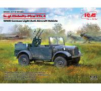 The Units Car Kfz.4 WWII German Light Anti-Aircraft Vehicle 1:35 Kit ICM