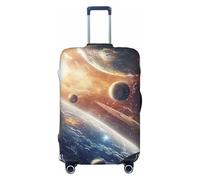The Universe and The Solar System Elastic Travel Luggage Cover Suitcase Protector, Print Suitcase Baggage Cover Anti-Scratch