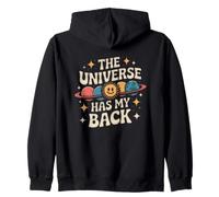 The Universe Has My Back Cosmic Quote Zip Hoodie