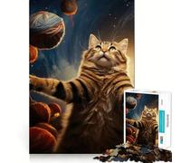 The Universe Is Cat Jigsaw Puzzles for Teenagers 1000 Brain Workout Toy Simple Fun Image Assembly Cherished Gift (50x75cm)