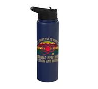 The Universe is Made of Protons Neutrons Electron and Morons Stainless Steel Insulated Water Bottle