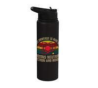 The Universe is Made of Protons Neutrons Electron and Morons Stainless Steel Insulated Water Bottle