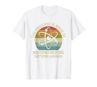 The Universe is Made of Protons Neutrons Electron and Morons Value Graphic T-Shirt, Men, White, XL
