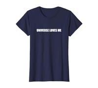 The Universe Loves me T-Shirt, Women, Navy Blue, Medium