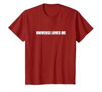 The Universe Loves me T-Shirt, Youth, Cranberry Red, Medium