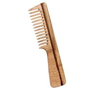 The Unltd Handmade Neem Wood Comb with Handle | Wide Tooth Detangler for Long, Thick & Wavy Hair | Anti-Frizz & Anti-Static | Hair Comb Men, Women and Kids- 1 Piece