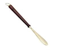THE Unltd India Brass Shoe Horn with Long Wooden Handle, 46 CM Handmade Premium Shoe Helper for Men, Women and Grand Parents | Unique Gift for Mother's Day, Birthday