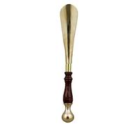 THE Unltd India Brass Shoe Horn with Wooden Handle - 26CM Handmade Shoe Helper for Men, Women, Grandparents | Shoe Lifter Shoe Spoon Tool for Travel & Everyday Use