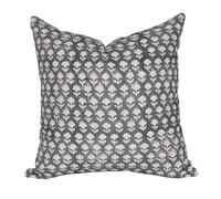 THE Unltd India Floral Throw Cushion Covers 40x40 CM Couch Pillows for Living Room Decorative Pillow Covers Block Print Farmhouse Neutral Pillow Covers Sofa Pillows, 1PC, Green