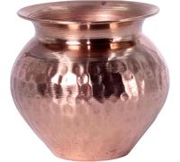 THE Unltd India Hammered 100% Copper Kalash, Vintage Indian Kalash for Poja, Wedding and Temple Decoration, Durable Handmade Lota, Authentic Hindu Worship Kalash 450 ml (9 CM, Height)