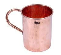 THE Unltd India Handmade Copper Mug 450ml - Hammered Vintage Moscow Mule Cup for Cocktails, Gin, Beer & Cold Drinks - Ideal for Home Bar, Parties & Valentine’s Day Gift