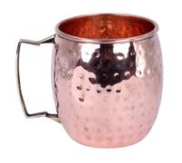 THE Unltd India Handmade Moscow Mule Copper Mug Cup - 450ml | Hammered Vintage Mug for Cocktails, Gin, Beer, Cold Drinks | Ideal for Home, Bar, Parties & Valentine's Day Gifting
