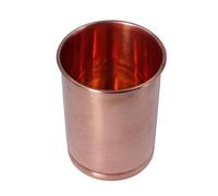 THE Unltd India Handmade Steel and Copper Glass, Heavy Tumbler for Serving Water for Ayurvedic Health Benefits, Vintage Minimalist Design