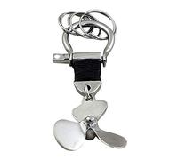 THE Unltd India Nautical Metal Keychain, Propeller Antique Handmade Keychain Organizer - Quick Release Clips for Strong Key Ring Hold - Car & Crafts Key Holder Set (10 CMx3.5 CM, Sliver)