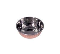 THE Unltd India Pure Copper and Stainless Steel Tableware Serving Bowl, Indian Traditional Table Decor, Hammered Durable Serving Bowl for Pickle, Dry Fruits,(Dia-7.5 CM)