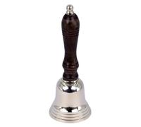 THE Unltd India Solid Brass Hand Bell with Wooden Handle - Small Loud School Bell with Brass Clapper for Hotel, Reception, Dinner, Library | Unique Gift