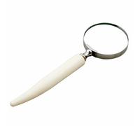 The Unltd India Vintage Magnifying Glass, 10X magnification, Shatterproof Glass and Wood Handheld for Better Grip and Non-Slip Handle Multipurpose Use Like Reading, Art, Nature (White)