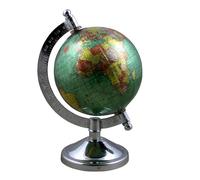 THE Unltd India World Globe with Stand, Geography Educational Globe for Students & Teachers, Base Metal Stand with Plastic Ball, World Globes for Children's Educational Tools (Green,5x7In)